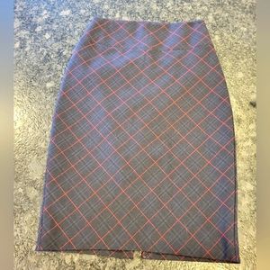 Express size 4 Pencil Skirt Navy and Red Plaid